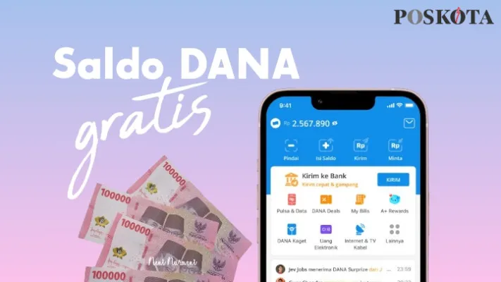 Mainkan aplikasi penghasil uang ini untuk dapat saldo DANA gratis ratusan ribu hingga masuk ke dompet elektronik. (DANA/Neni Nuraeni)