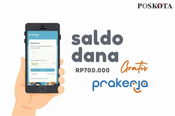 Klaim saldo DANA gratis Rp700.000 dari Kartu Prakerja. (Poskota/Della Amelia)