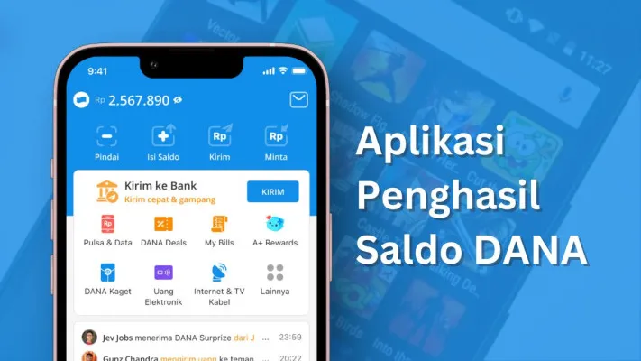 cara dapatkan saldo dana gratis. (poskota/faiz)