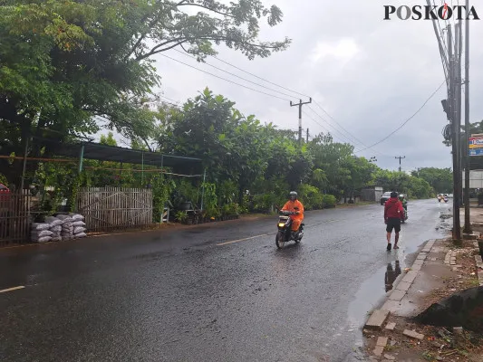 Lokasi terjadinya aksi begal oleh dua orang pelaku terhadap pria di Jalan H. Nonon Sonthanie, Bekasi Timur, Minggu, 15 Desember 2024. (Poskota/Ihsan).