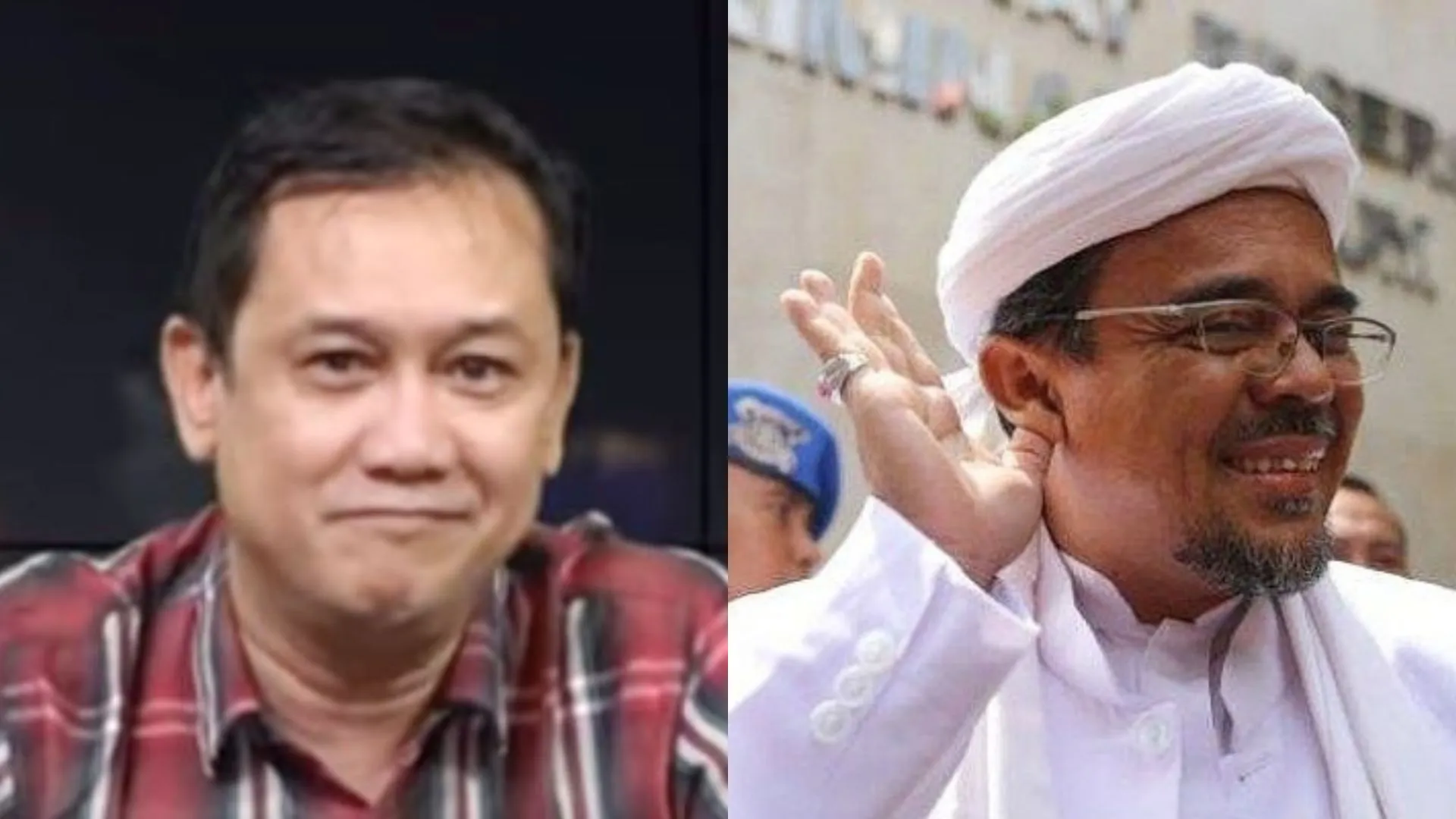 Kolase foto Denny Siregar dan Habib Rizieq (Foto: ist.)