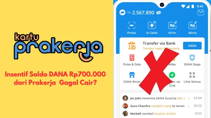 Penyebab Insentif Prakerja gagal cair ke dompet elektronik (Poskota/Rvera Jesica Souisa)