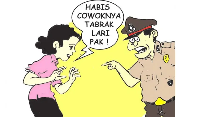 Karikatur Nah Ini Dia: Sudah terlanjur bunting tetangga malah ghosting. (Kartunis/Poskota.co.id/GTS)