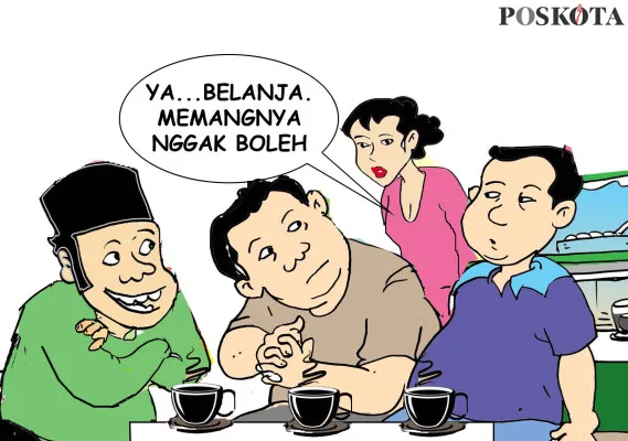 Obrolan Warteg: Mendadak Rajin Ke Pasar. (Poskota/ Yudhi Himawan)