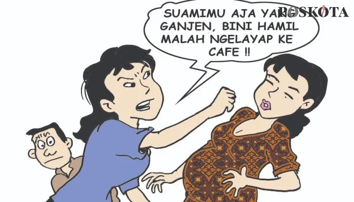 Kartun Nah Ini Dia: Bila Teman jadi Pelakor, Pemandu Lagu Ditangkap. (kartunis: poskota/ucha)