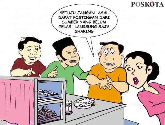 Obrolan warteg: Saring Sebelum Sharing. (POSKOTA/ Yudhi Himawan)