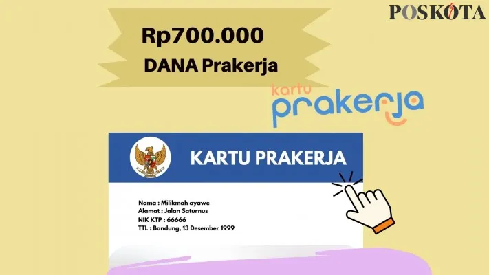 Selamat, Anda terima tranferan saldo dana gratis Rp700.000 dari pemerintah via insentif pelatihan Kartu Prakerja. (Poskota/Syarif Pulloh Anwari)