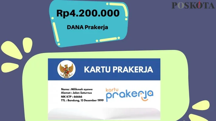 KTP dan KK terpilih lolos Prakerja Gelombang 70 terima Saldo DANA Gratis Rp4.200.000 .  (Poskota/Syarif Pulloh Anwari)