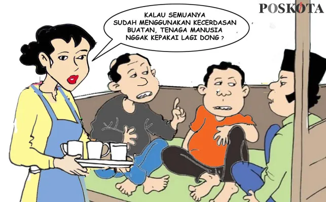 Obrolan Warteg: Mata Pelajaran Kecerdasan Buatan. (Poskota/ Yudhi Himawan)