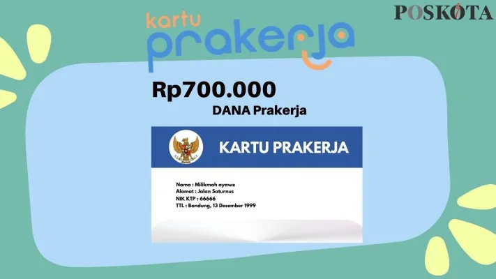 Klaim dan raih kesempatan bagi pekerja atau buruh dapat saldo dana gratis prakerja Rp700.000 tahap gelombang 72. (Poskota/Syarif Pulloh Anwari)