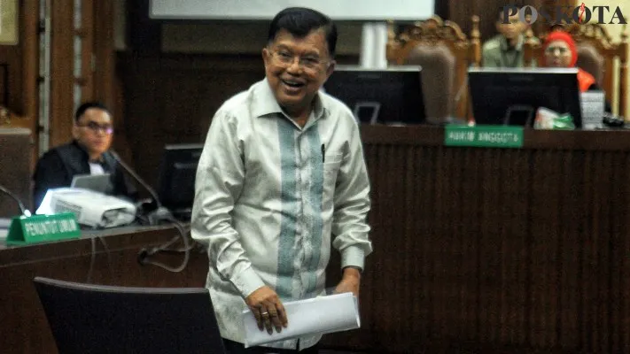 Mantan wakil presiden ke-10 dan ke-12 Jusuf Kalla (JK) yang terlibat sengketa lahan dengan PT Gowa Makassar Tourism Development Tbk (GMTD). (Poskota/Ahmad Tri Hawaari)
