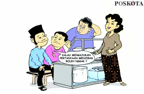 Obrolan Warteg: Debat, Yes. Debat Kusir, No. (Poskota/ YUdhi Himawan)