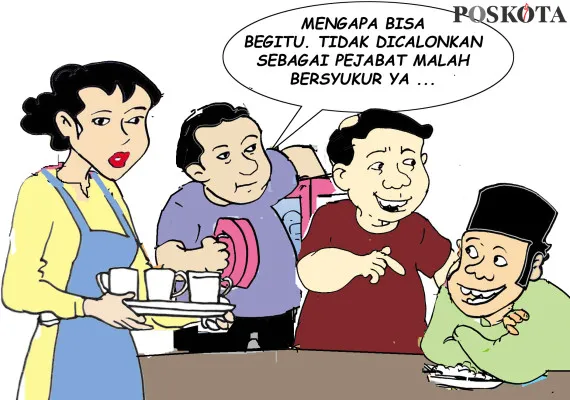 Obrolan Warteg: Bersyukur Tidak Dicalonkan. (Poskota/ Yudhi Himawan)