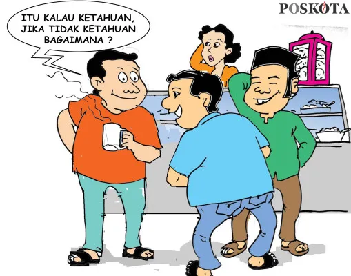 Obrolan Warteg : Menyeberang Ditendang. (Poskota/ Yudhi Himawan)