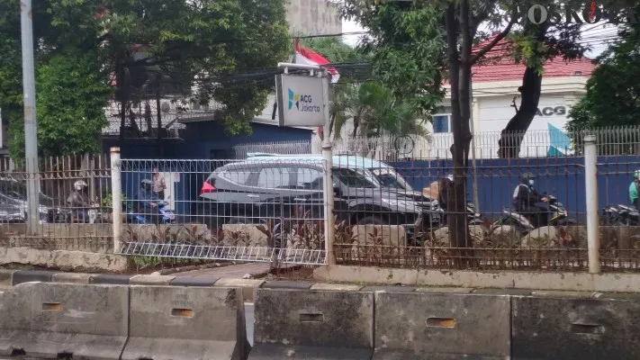 Lokasi RH tertabrak bus TransJakarta pada Senin (6/12/2021) malam. (cr10)