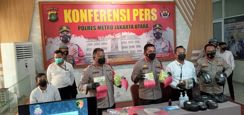 Polres Metro Jakut Tangkap Pengedar Narkoba. (ist)