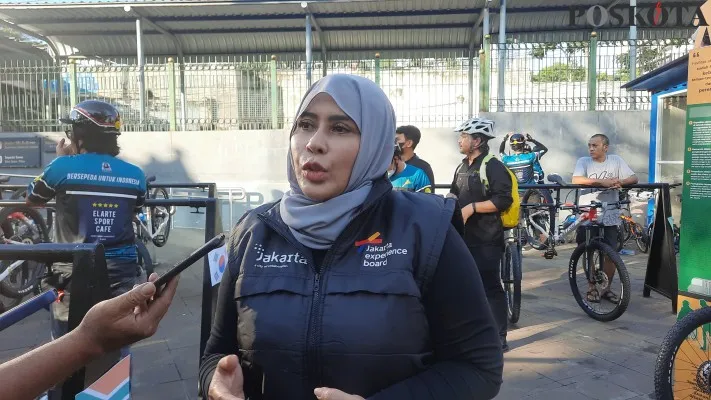 Direktur Utama PT Jakarta Tourisindo, Novita Dewi .(foto: poskota/aldi)