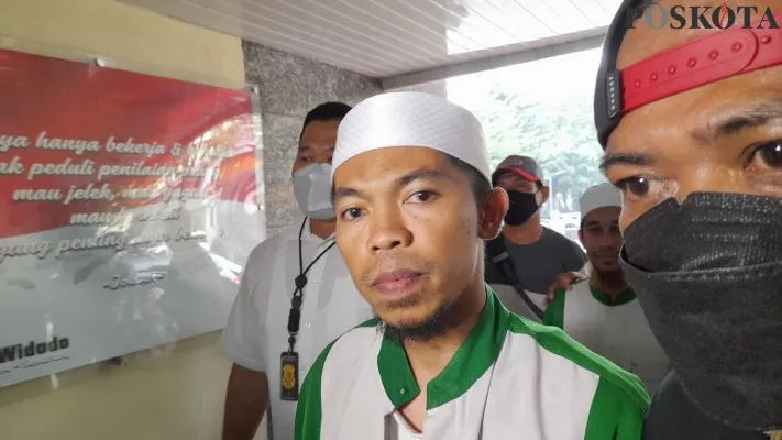 Tersangka Khilafatul Muslimin ditangkap Polda Metro Jaya. (zendy)