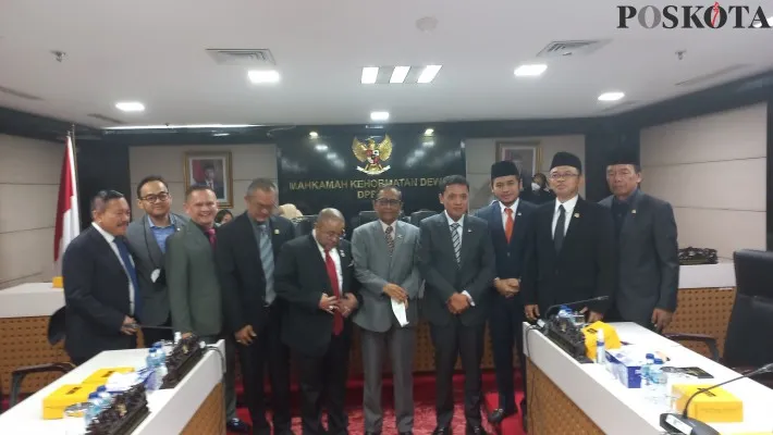 Menko Polhukam bersama  MKD DPR. (foto: rizal)