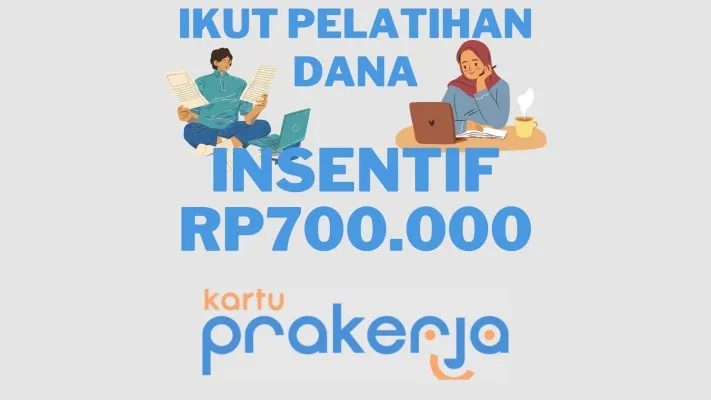 Siap-siap ambil saldo DANA gratis Rp600.000 tahap pertama segera cair dari program Prakerja gelombang 70. (Canva)