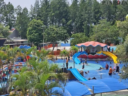 Situasi Ocean Park BSD saat libur lebaran 2024. (Foto: Poskota/Veronica)