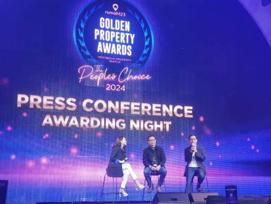 Ajang penghargaan Golden Property Awards (GPA) The People's Choice 2024 yang diselenggarakan Rumah123 dan Indonesia Property Watch di Jakarta, Rabu, 7 Agustus 2024. (Poskota/Umar)