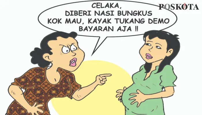 Kartun Nah Ini Dia: ABG Masih Lolhak-Lolhok Diberi Nasbung Mau Digauli. (kartunis: poskota/ucha)