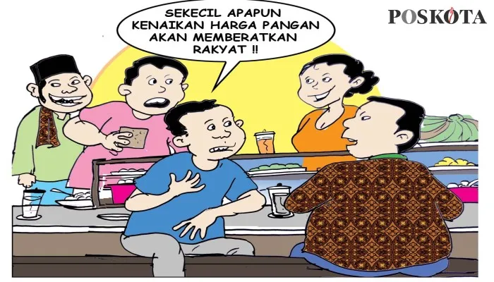 Kartun Sental-Sentil: Obrolan Warteg Jelang Puasa. (kartunis: poskota/ucha)