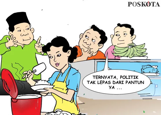 Obrolan Warteg: Pantun Politik. (Poskota/ Yudhi Himawan)