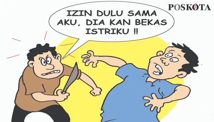 Kartun Nah Ini Dia: Mau Menikahi Wanita Janda Kok Kudu Izin Mantan Suami. (kartunis: poskota/ucha)