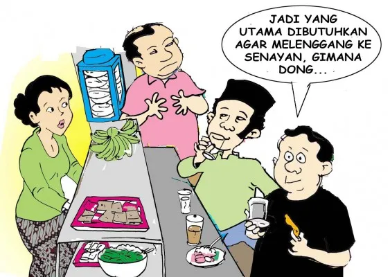 Ilustrasi obrolan warteg. (Poskota/Yudhi Himawan)