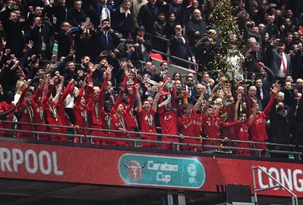 Liverpool berhasil jadi juara EFL Carabao Cup 2022 usai mengalahkan Chelsea lewat babak adu penalti dengan skor 11-10. (Foto:Instagram/@Liverpoolfc)