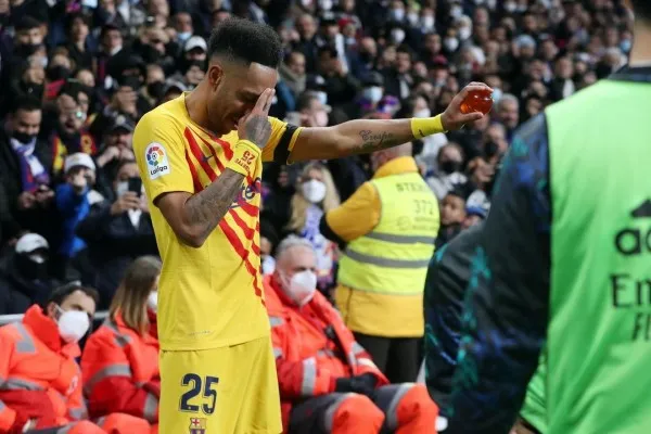 Piere-Emerick Aubameyang melakukan selebrasi setelah mencetak gol ke gawang Real Madrid(sumber foto: @auba/Instagram)