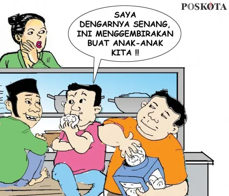 Obrolan Warteg: Untuk Anak Tak Boleh Pelit. (Poskota/ Yudhi Himawan)