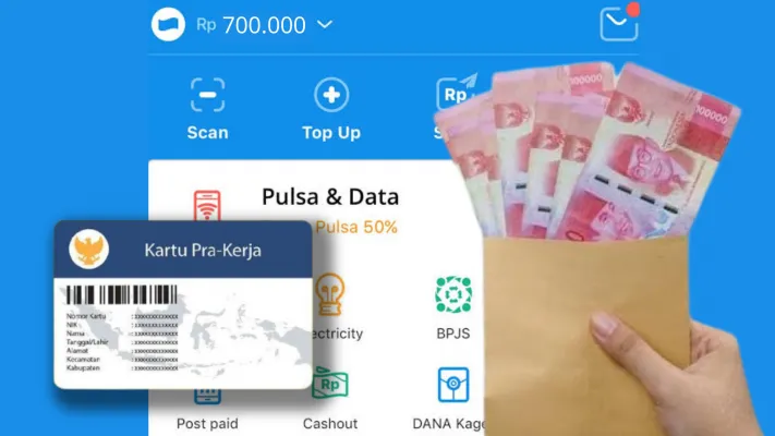 Klaim saldo dana gratis dari Kartu Prakerja (Poskota/Rivera Jesica Souisa)