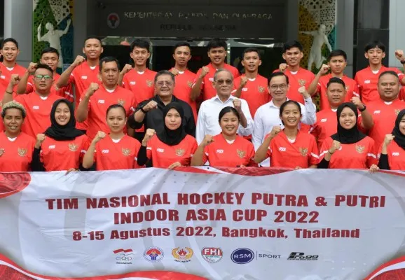 Timnas hoki putra dan putri Indonesia akan mengikuti Kejuaraan Hockey Indoor Asia Cup 2022 (foto/Kemenpora)