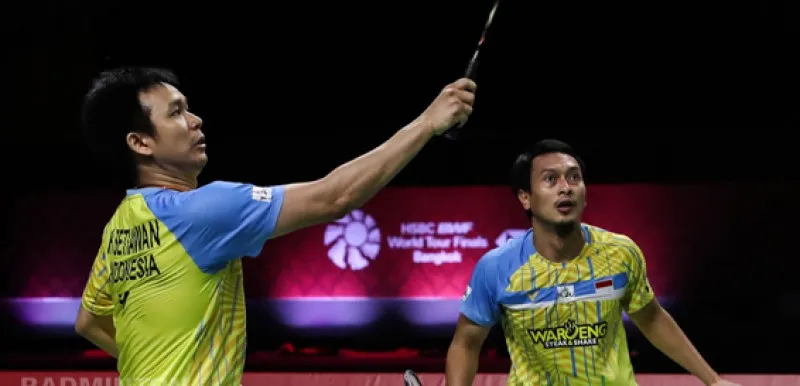 Pasangan ganda putra Indonesia, Mohammad Ahsan/Hendra Setiawan. (foto: PBSI)