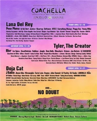 Poster dan headliner Festival Coachella 2024. (Foto/Yonhap News Agency)