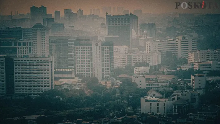Ilustrasi polusi udara di Jakarta. (Sumber: Poskota)