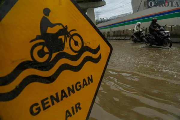 Ilustrasi genangan banjir. (Sumber: Poskota/ Ahmad Tri Hawaari)