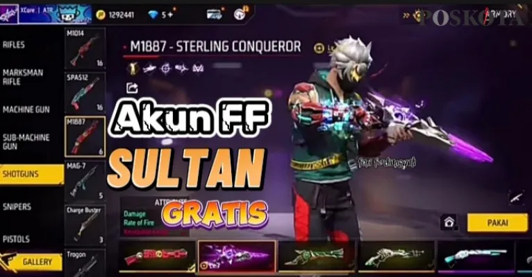 AKTIF SEKARANG! Akun FF Sultan Gratis Hari Ini Minggu 16 Juni 2024, Cuma untuk Kamu Emote Langka dan Skin Eksklusif Free Fire (foto: Fani ferdiansyah/poskota.co.id)