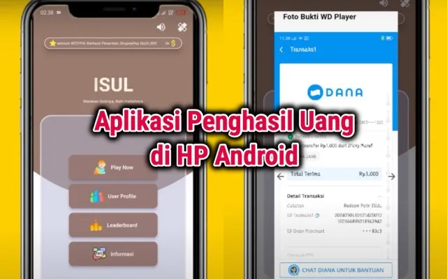 Daftar aplikasi penghasil uang yang bisa kamu pilih.(YouTube/Kerah Kuning)