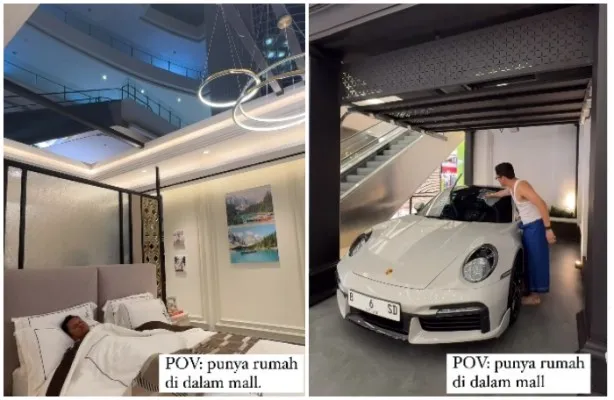 Influencer Arief Muhammad menunjukkan rumah di dalam mall miliknya yang bikin heboh di Youtube. (Foto: Instagram @ariefmuhammad)