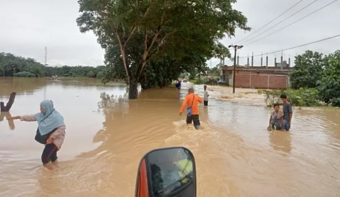 Banjir di Aceh Timur.(Ist)