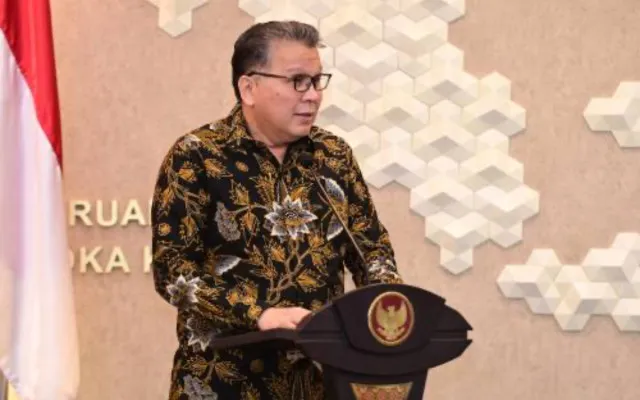 Potret anggota Badan Pemeriksa Keuangan (BPK) II, Daniel Lumban Tobing saat memaparkan temuan terkait Kartu Prakerja yang tidak tepat sasaran. (Dok. BPK)