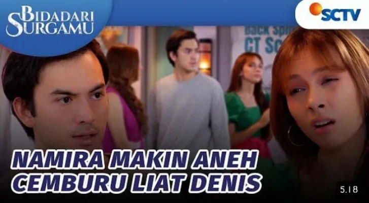 Sinopsis Bidadari Surgamu Episode 409: Namira Makin Aneh! Cemburu Lihat Denis Sama Cherry (Tangkap layar/YouTube/SCTV)