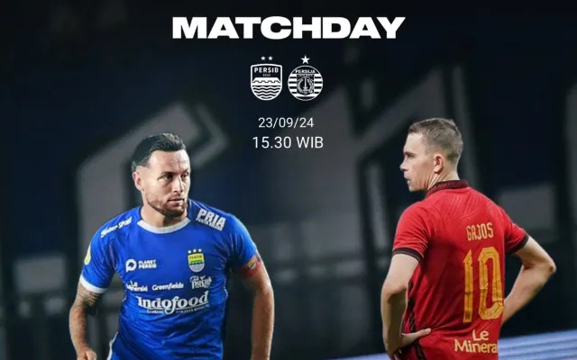 Ilustrasi link live streaming bigmatch Liga 1 Persib Bandung vs Persija Jakarta. (X/@thejktways)