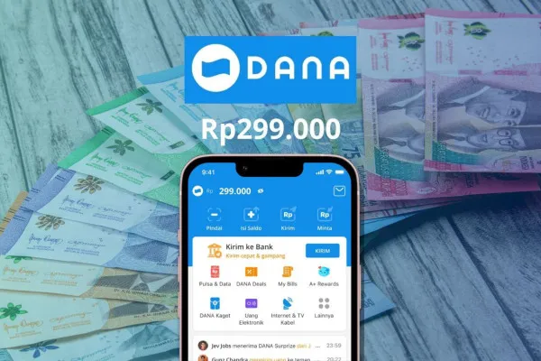 Cara klaim saldo DANA gratis Rp299.000 yang cair terus ke dompet elektronik dengan cara-cara ini. (Audie Salsabila Hariyadi/Poskota)