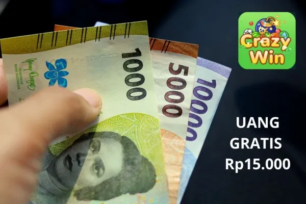 Cara mendapatkan uang gratis Rp15.000 dari Crazy Win, hanya sekali tarik saja! (Poskota/Canva/Audie Salsabila Hariyadi)