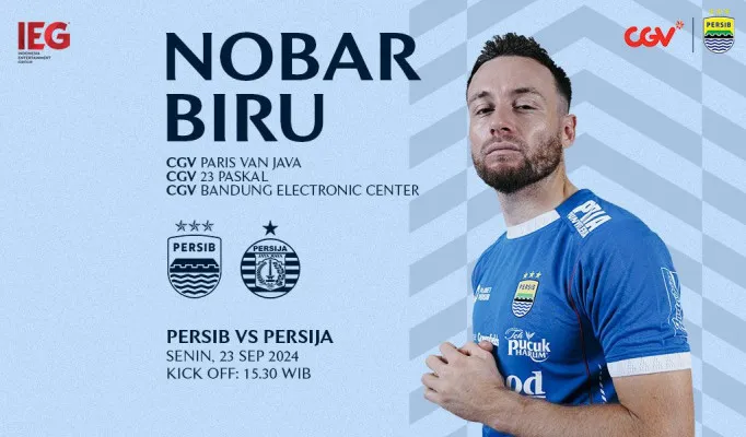 Catat lokasi nobar Persib vs Persija di Bandung hari ini Senin, 23 September 2024. (dok. Persib.go.id)